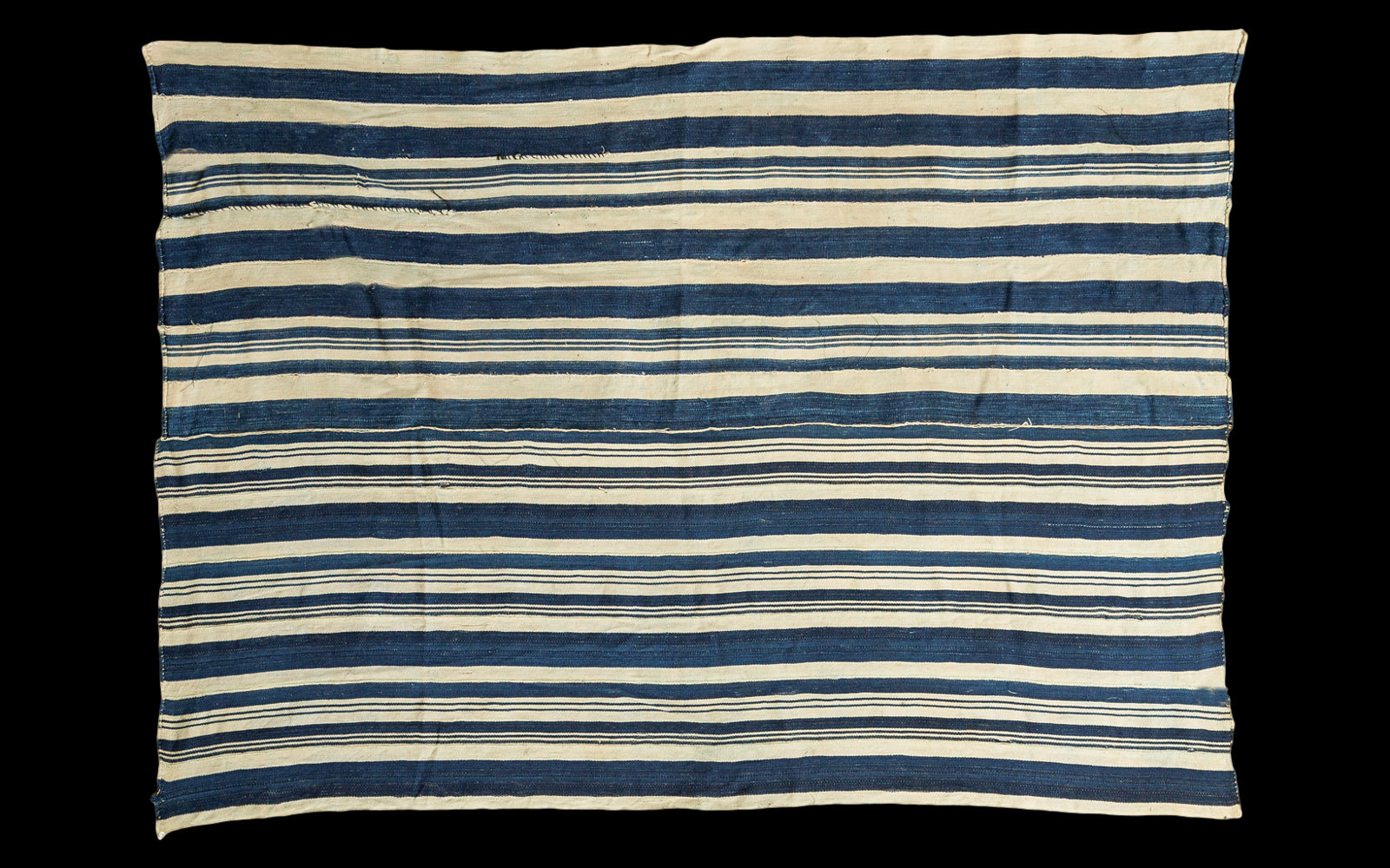 Vintage Indigo Stripe Throw // ONH Item 2055 Image 1