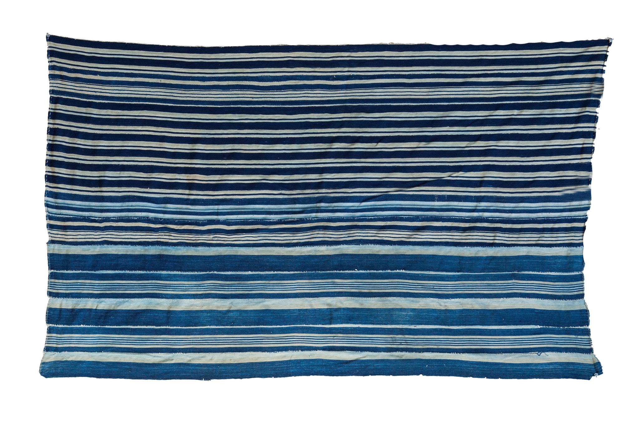 Vintage Indigo Stripe Throw // ONH Item 2058 Image 1