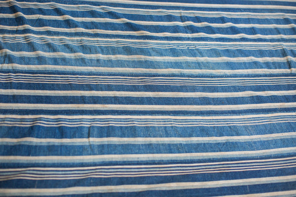 3.5x5 Indigo Blue Striped Textile // ONH Item 2060 Image 1