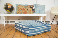 Vintage Light Blue Indigo Floor Pillow // ONH Item 2063