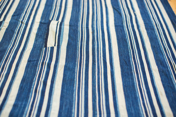 3.5x4.5 Indigo Blue Striped Textile // ONH Item 2066 Image 1