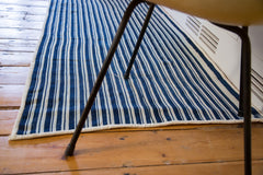 2.5x5 Indigo Blue Striped Rug Runner // ONH Item 2071 Image 4