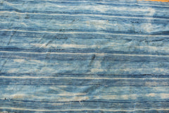 3x4 Square Indigo Blue Striped Textile // ONH Item 2072 Image 1