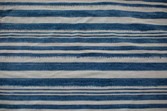 4x6.5 Indigo Blue Striped Textile // ONH Item 2073 Image 3