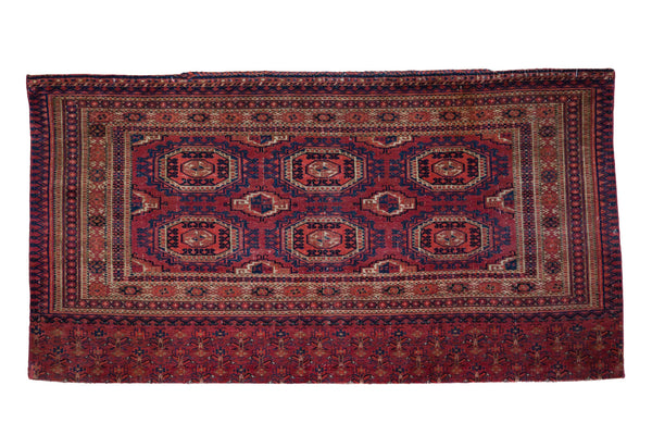 2.5x5 Antique Turkmen Tent Cover Rug // ONH Item 2087