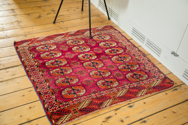 3.5x3.5 Vintage Turkmen Square Rug // ONH Item 2089 Image 2