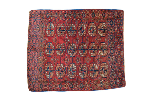 3x3.5 Antique Turkmen Square Rug // ONH Item 2090