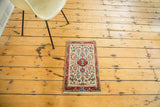 1x2 Vintage Tabatabaie Tabriz Rug Mat // ONH Item 2093 Image 2