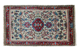 1x2 Vintage Tabatabaie Tabriz Rug Mat // ONH Item 2093