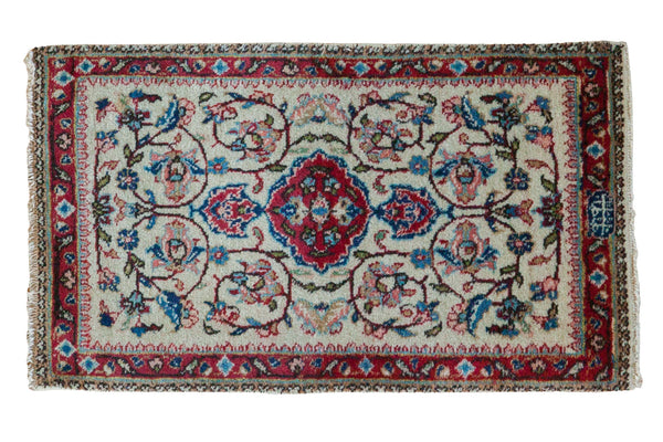 1x2 Vintage Tabatabaie Tabriz Rug Mat // ONH Item 2093