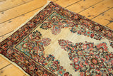 American Sarouk runner with tropical floral sprays on a soft ivory field and detailed border.