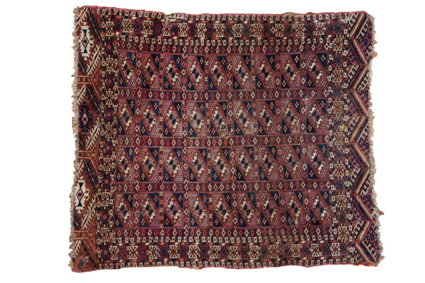 2.5x3 Antique Turkmen Square Rug // ONH Item 2108