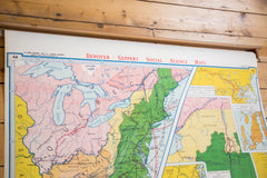 Vintage Pull Down Map of USA // ONH Item 2111 Image 6