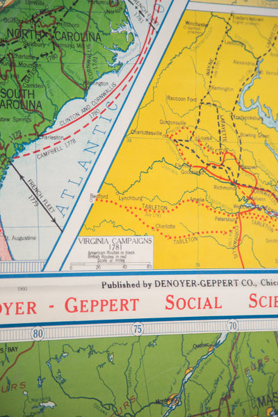 Vintage Pull Down Map of USA // ONH Item 2111 Image 7