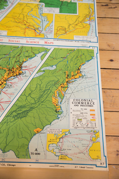 Vintage Pull Down Map of USA // ONH Item 2111 Image 8