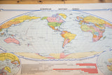 Upper section of vintage world map, highlighting 'European History Series' title.