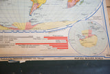 Lower section of vintage Denoyer-Geppert map displaying publisher details and population data.