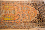 Mihrab and fine tree-of-life motif on an antique Persian Tabriz prayer rug.
