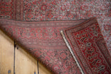 Hand-knotted foundation and reverse pattern on the back of an antique Doroksh Persian rug.