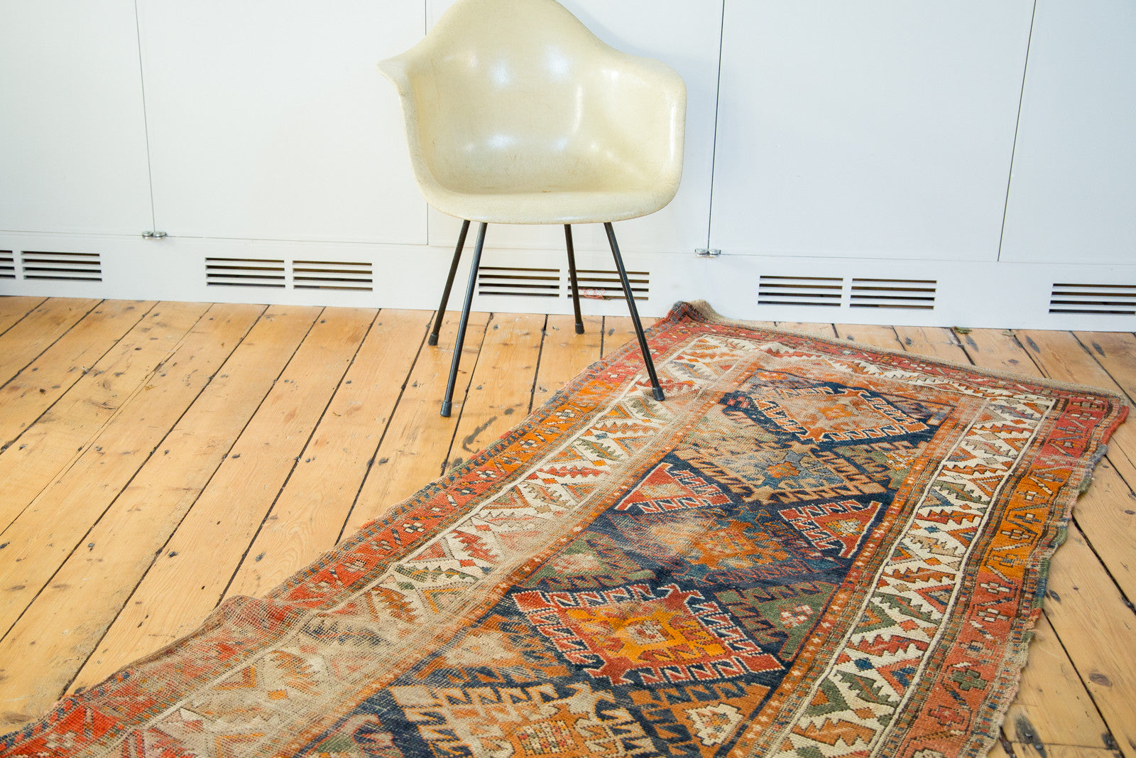 4x8 Funky Antique Caucasian Rug Runner // ONH Item 2126 Image 1