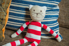 Natural Kids Toy Cat in Stripes // ONH Item 2131 Image 1