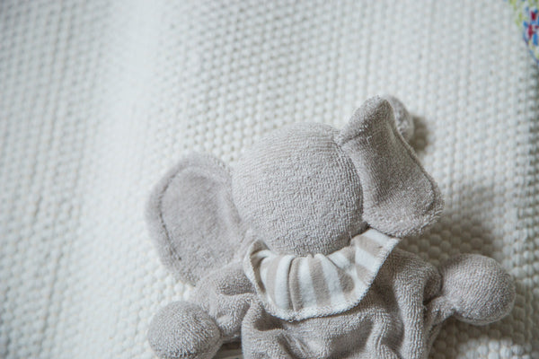 Organic Cotton Stuffed Animal Baby Elephant // ONH Item 2135 Image 1