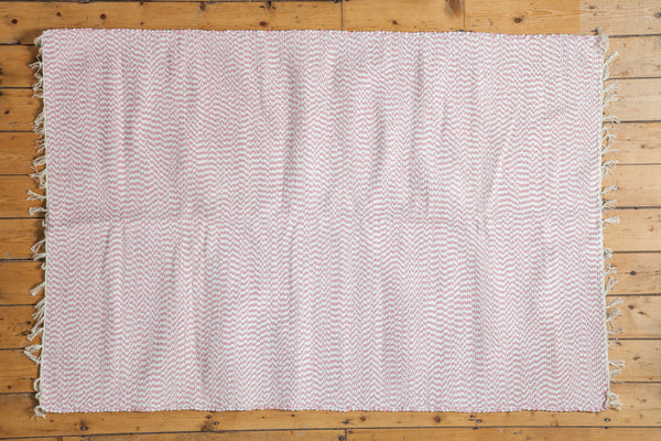 4x6 New Organic Cotton Pink Rag Rug // ONH Item 2137 Image 1