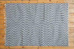 4x6 New Organic Cotton Navy and White Rag Rug // ONH Item 2138 Image 7