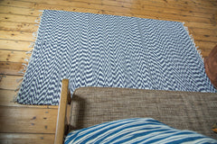 4x6 New Organic Cotton Navy and White Rag Rug // ONH Item 2138 Image 3