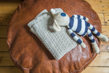 Organic Cotton Gray Cable Knit Blanket // ONH Item 2147 Image 5