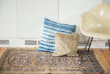 Vintage Belouch rug, oversized tribal guls and geometric arrow-like motifs.