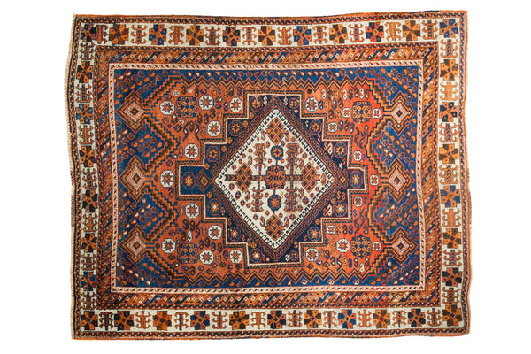 4x5 Vintage Square Afshar Rug // ONH Item 2163