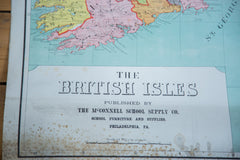 Vintage Pull Down Map British Isles // ONH Item 2182 Image 2