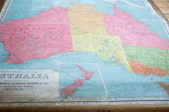 Vintage Pull Down Map Australia // ONH Item 2183 Image 5