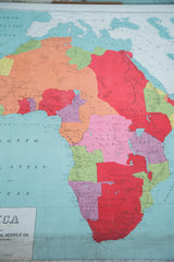 Vibrant colonial borders and typography on the antique McConnell Africa map.