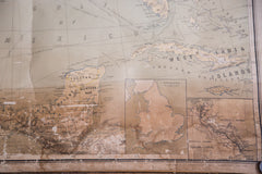 USA and Mexico Antique Pull Down Map // ONH Item 2192 Image 4