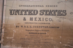 USA and Mexico Antique Pull Down Map // ONH Item 2192 Image 5