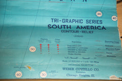 Vintage Costello South America Pull Down Map // ONH Item 2195 Image 7