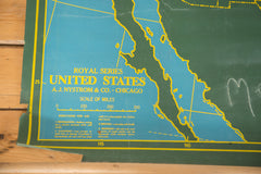 Vintage Chalkboard World Pull Down Map // ONH Item 2197 Image 10