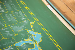 Vintage Chalkboard World Pull Down Map // ONH Item 2197 Image 11