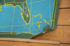Vintage Chalkboard World Pull Down Map // ONH Item 2197 Image 14