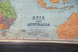 Vintage Nystrom Asia Australia map legend and lower edge showing age.