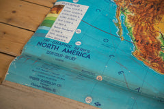 Mid-Century North America Pull Down Map // ONH Item 2199 Image 2