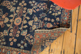 Antique Farahan Mohajeran Sarouk rug's rich blush rose meandering palmette border.