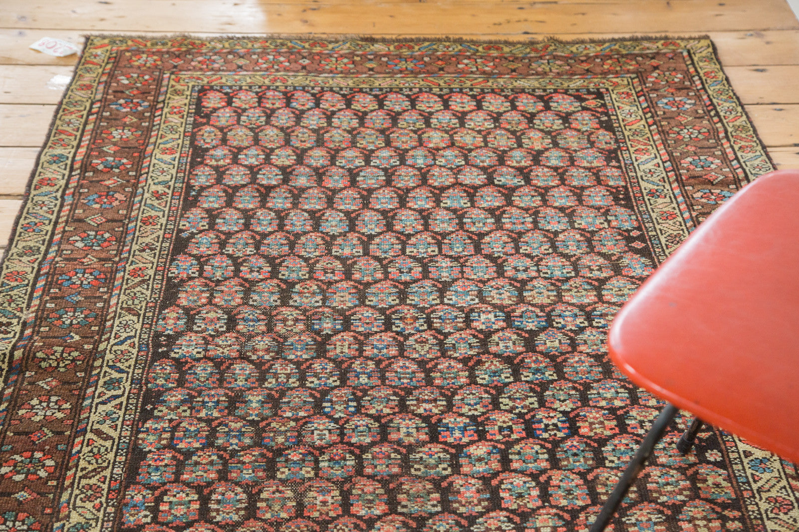 4x6 Antique Boteh Kurdish Rug