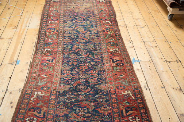 3.5x14 Antique Kurdish Bidjar Rug Runner // ONH Item 2232 Image 4