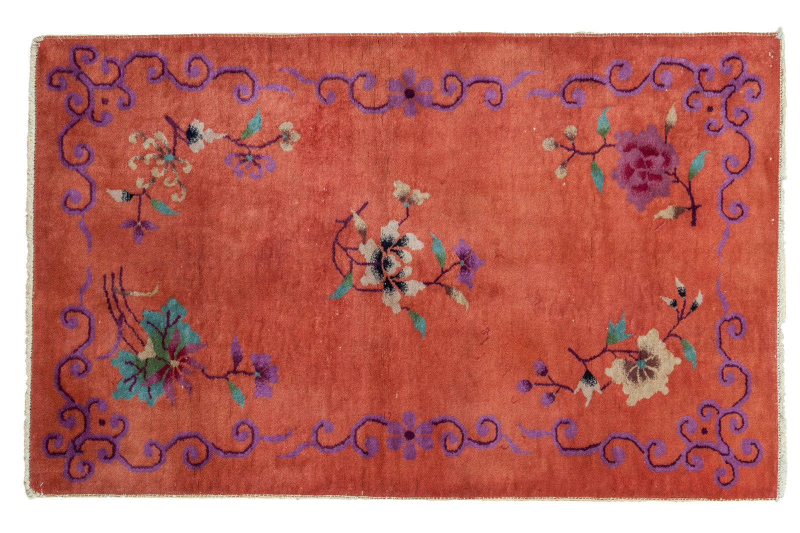 Fetti Li Deco Rug Vintage Art Deco Chinese Rug 3' x 4'9