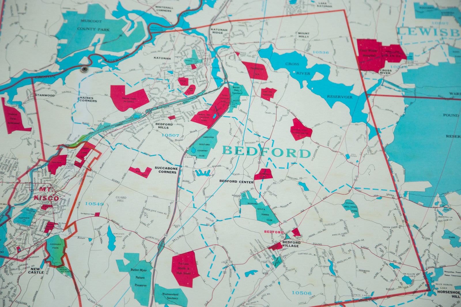 Vintage Pull Down Northern Westchester County NY // ONH Item 2336 Image 1