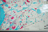 Detail of vintage Northern Westchester County map showing North Castle and street index.