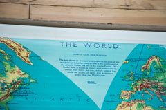Vintage 60s Costello Pull Down Map Of World // ONH Item 2338 Image 2
